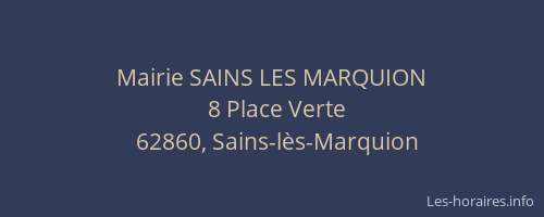 Mairie SAINS LES MARQUION