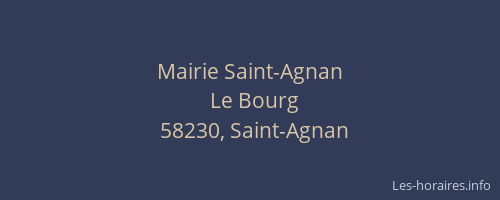 Mairie Saint-Agnan
