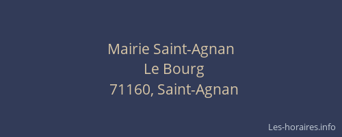 Mairie Saint-Agnan