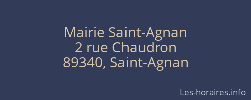 Mairie Saint-Agnan