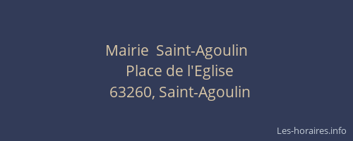 Mairie  Saint-Agoulin