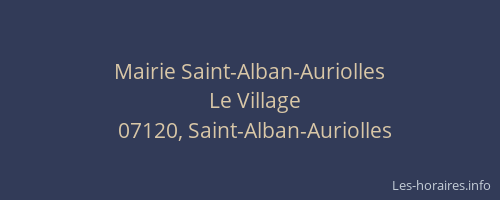 Mairie Saint-Alban-Auriolles