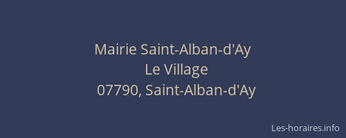Mairie Saint-Alban-d'Ay