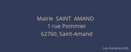 Mairie  SAINT  AMAND
