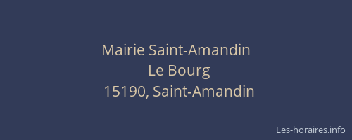 Mairie Saint-Amandin