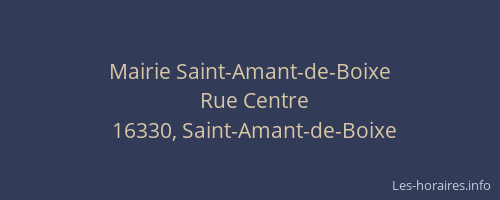 Mairie Saint-Amant-de-Boixe