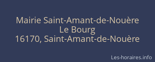 Mairie Saint-Amant-de-Nouère