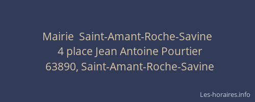 Mairie  Saint-Amant-Roche-Savine