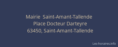 Mairie  Saint-Amant-Tallende