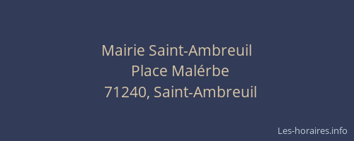 Mairie Saint-Ambreuil