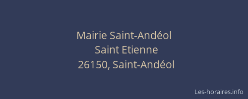 Mairie Saint-And&eacute;ol