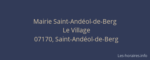 Mairie Saint-Andéol-de-Berg