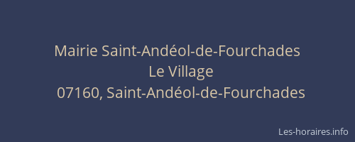 Mairie Saint-Andéol-de-Fourchades