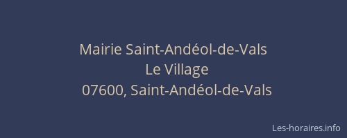 Mairie Saint-Andéol-de-Vals