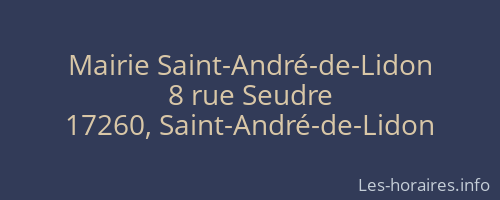Mairie Saint-André-de-Lidon
