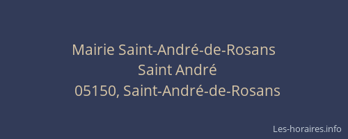 Mairie Saint-André-de-Rosans