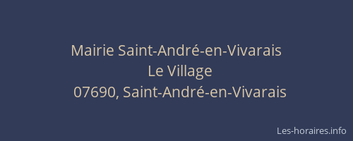 Mairie Saint-André-en-Vivarais