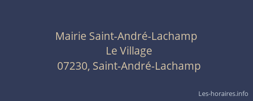 Mairie Saint-André-Lachamp