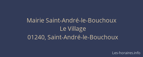 Mairie Saint-André-le-Bouchoux