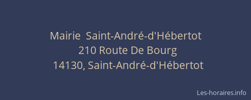 Mairie  Saint-Andr&eacute;-d'H&eacute;bertot