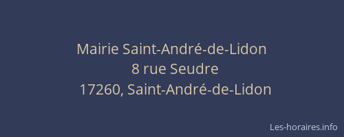 Mairie Saint-Andr&eacute;-de-Lidon