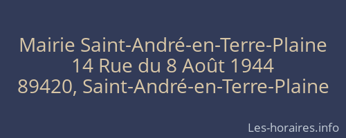 Mairie Saint-Andr&eacute;-en-Terre-Plaine