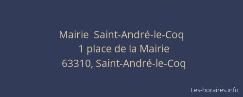 Mairie  Saint-Andr&eacute;-le-Coq