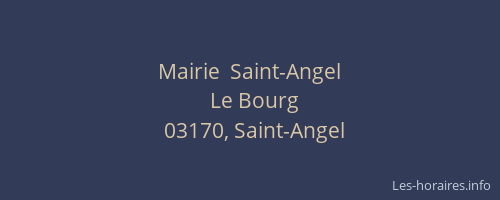 Mairie  Saint-Angel