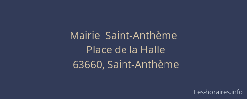 Mairie  Saint-Anth&egrave;me