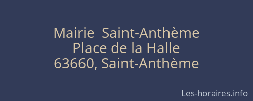 Mairie  Saint-Anthème