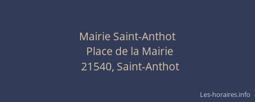 Mairie Saint-Anthot