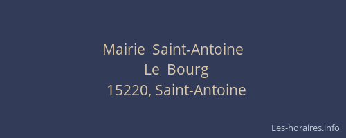Mairie  Saint-Antoine
