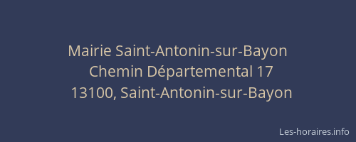 Mairie Saint-Antonin-sur-Bayon