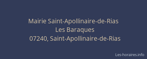 Mairie Saint-Apollinaire-de-Rias