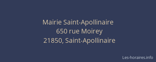 Mairie Saint-Apollinaire