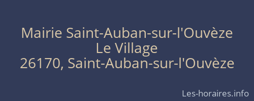 Mairie Saint-Auban-sur-l'Ouvèze