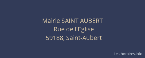 Mairie SAINT AUBERT