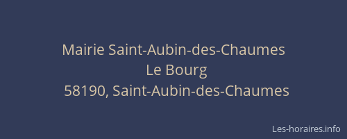 Mairie Saint-Aubin-des-Chaumes