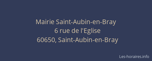 Mairie Saint-Aubin-en-Bray