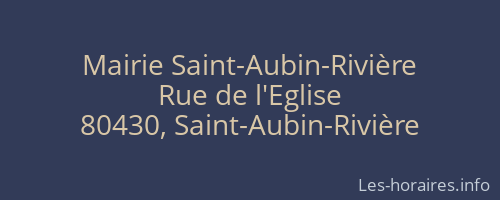Mairie Saint-Aubin-Rivière