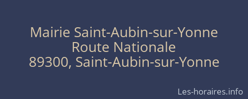 Mairie Saint-Aubin-sur-Yonne