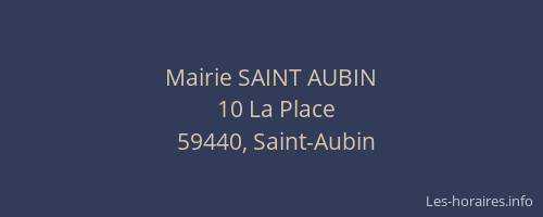 Mairie SAINT AUBIN