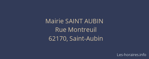 Mairie SAINT AUBIN