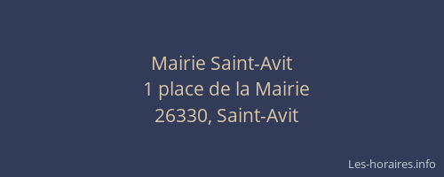 Mairie Saint-Avit