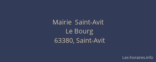 Mairie  Saint-Avit