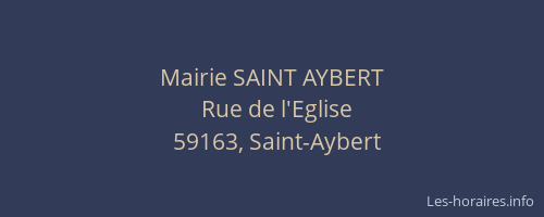 Mairie SAINT AYBERT