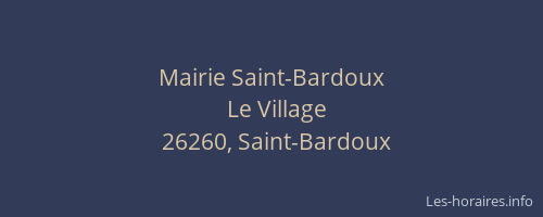 Mairie Saint-Bardoux