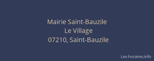Mairie Saint-Bauzile
