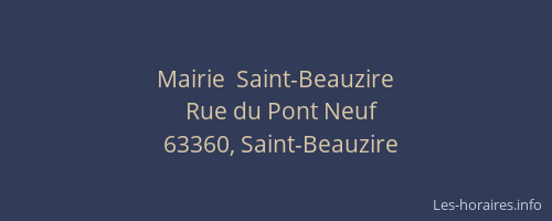 Mairie  Saint-Beauzire
