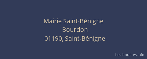 Mairie Saint-Bénigne